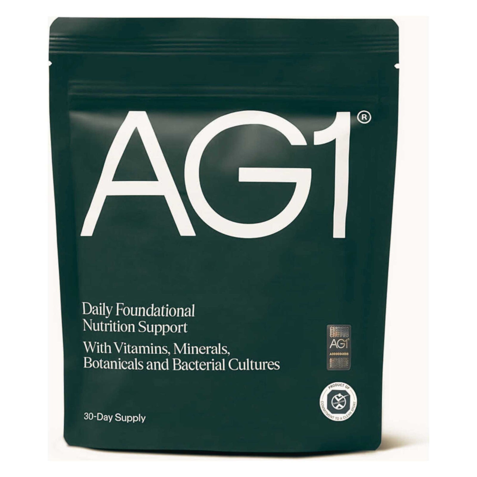 AG1 supplement package on a white background - AG1 Alternative UK