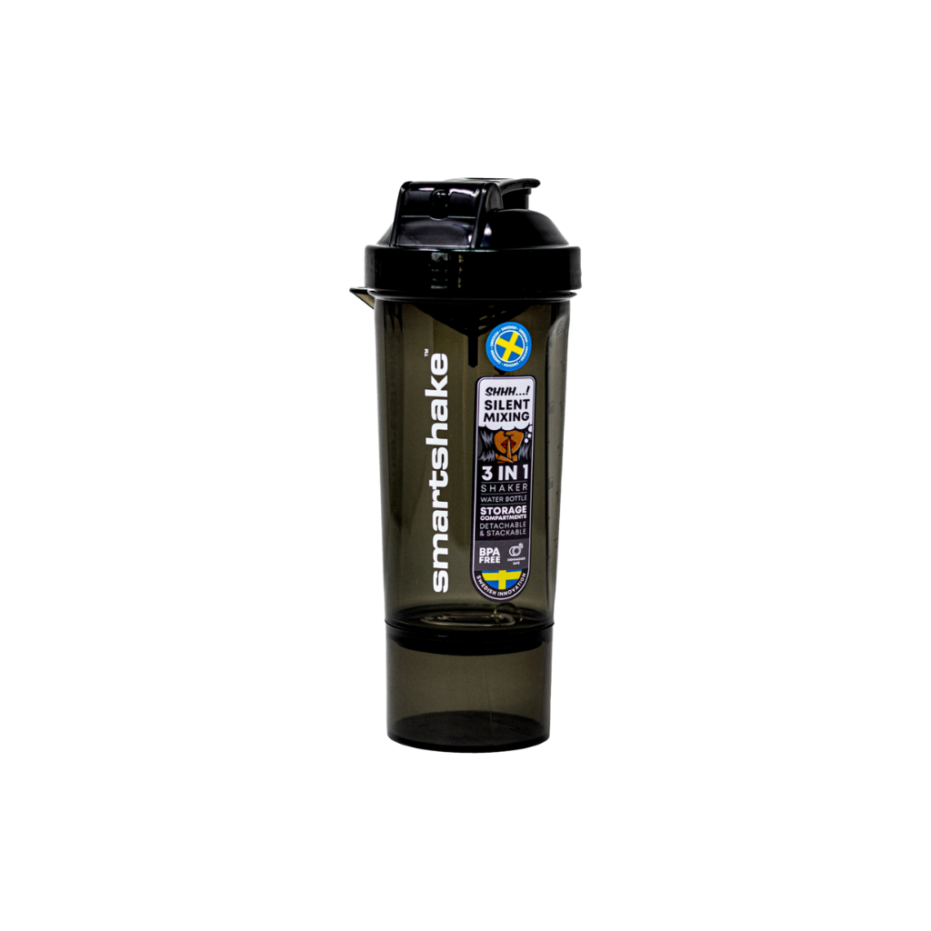 Slimline SmartShake bottle for mixing Lean Greens powders, BPA-free supplement bottle