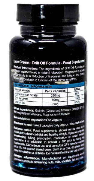 Drift Off Magnesium Citrate Ingredients