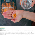 Five star customer review of Amber Boost turmeric and curcumin supplement by Lean Greens