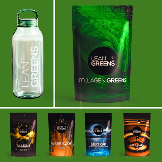Whole Enchilada Collagen Greens complete supplement bundle by Lean Greens